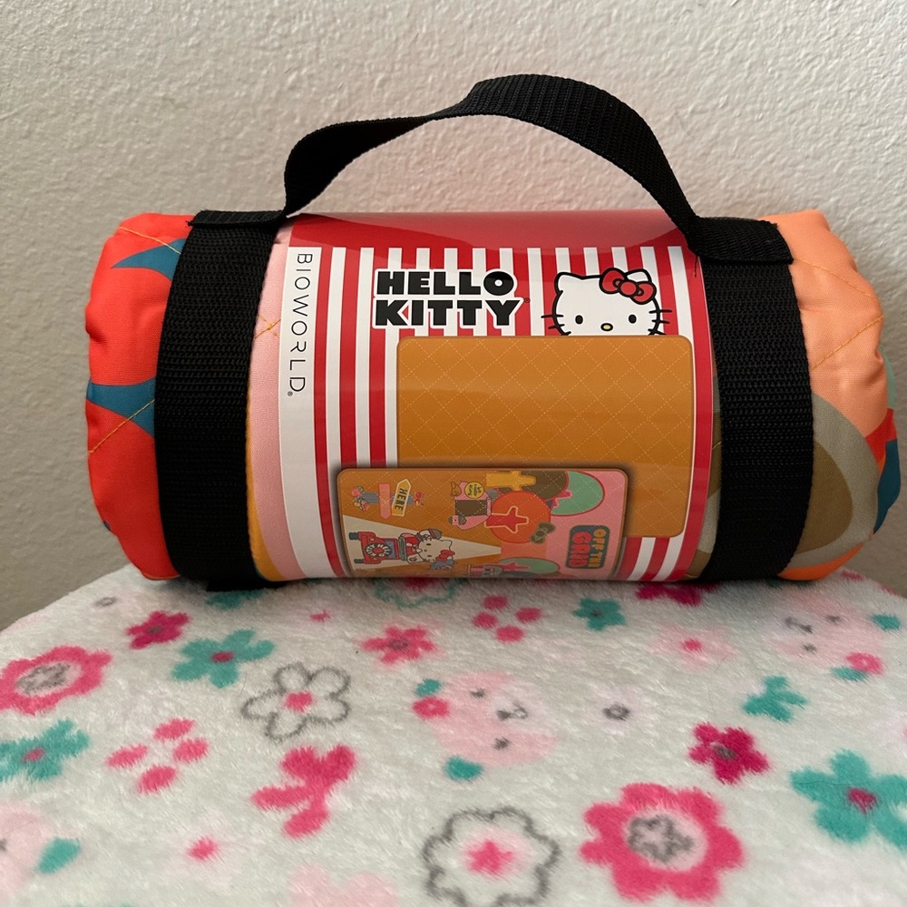 Hello Kitty “Off the Grid” Camping Throw Blanket Picnic Blanket